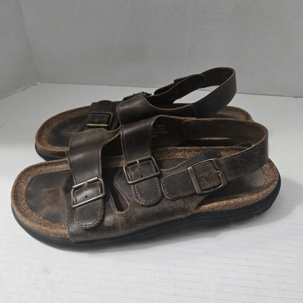 Nunn Bush Dark Brown Leather Sandals with Buckle - Picture 4 of 6